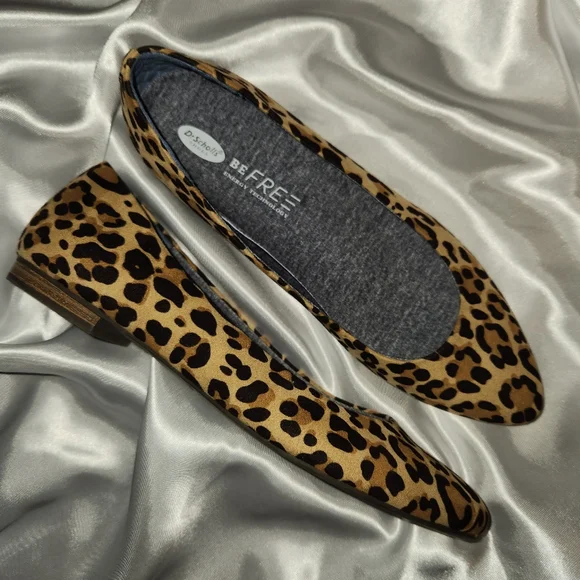 Dr.Scholl's Pointy Toe Flats | Animal Print | Sz 8 - Picture 1 of 3